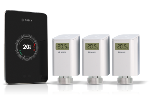 Bosch EasyControl thermostat with compatible smart radiator thermostats